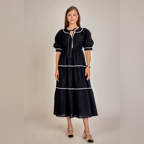 English Factory Embroidery Midi Dress - Picture 1 of 9